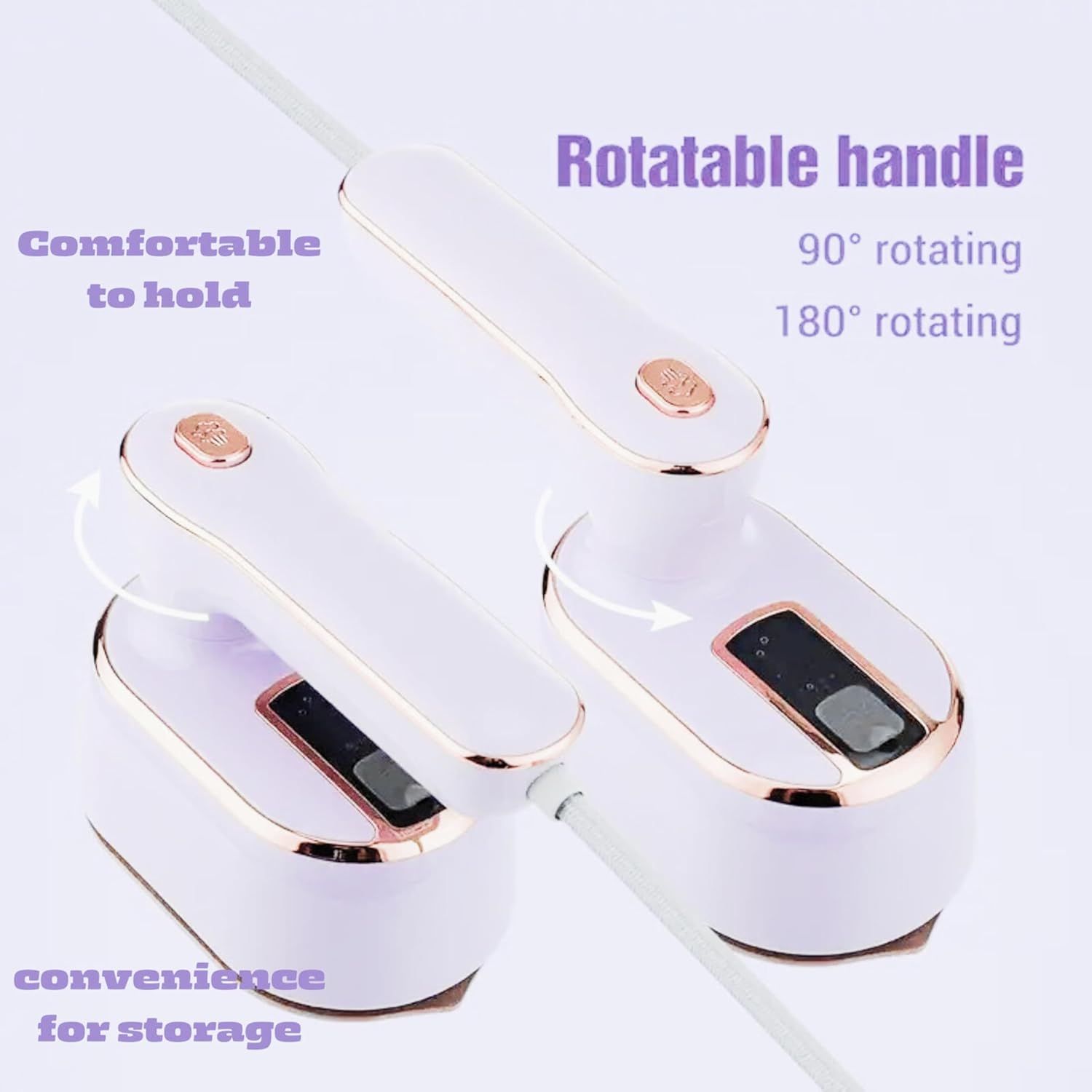 TRSOO7P Travel Steamer Iron, 1000W, White LCD, 1.2 pounds, Casual Style