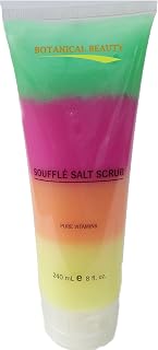 Botanical Beauty Dead Sea Souffle Salt Scrub 8oz - Luxurious Exfoliation for Silky Smooth Hands, Feet & Body with Irresistible Aroma