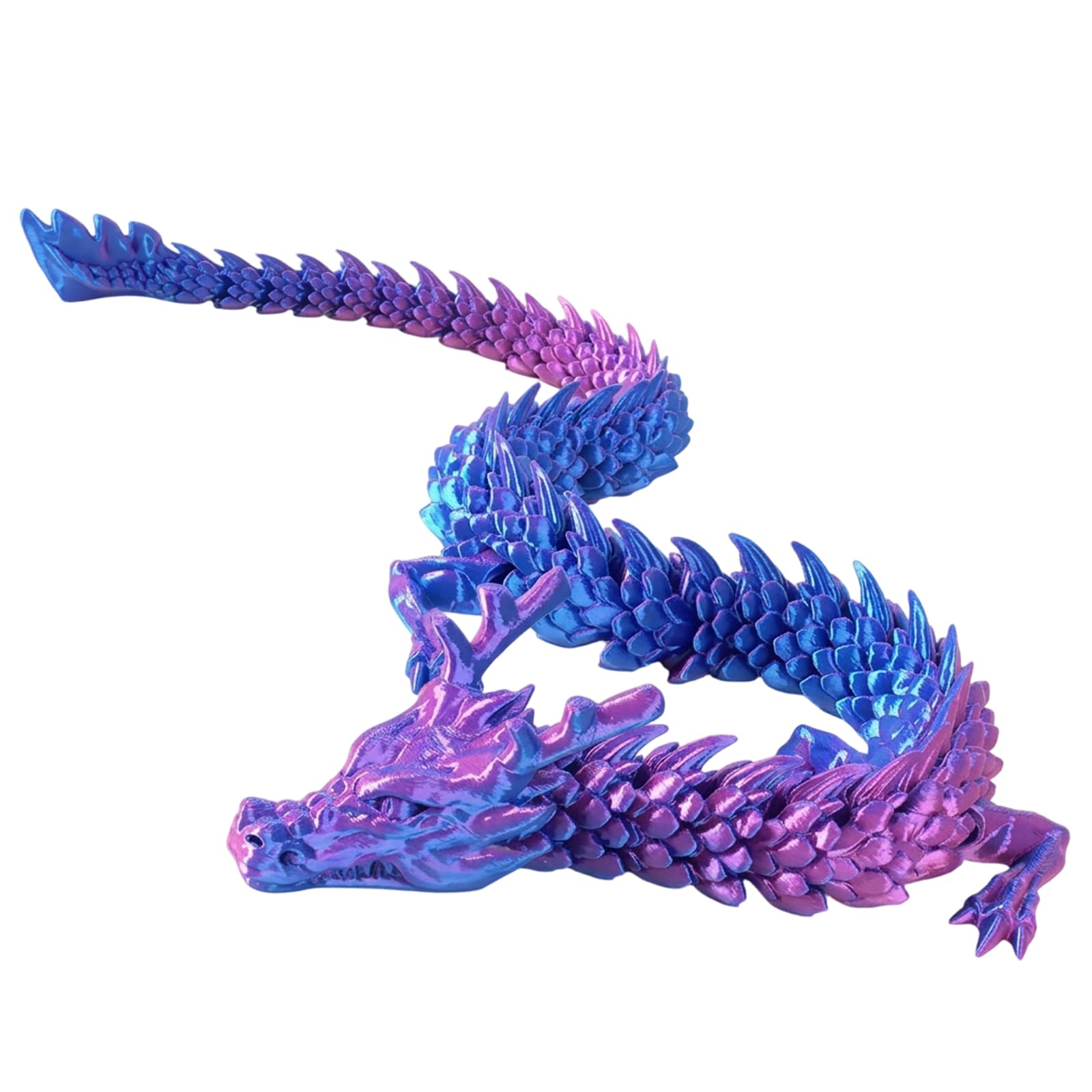 Large 3D Printed Dragon, 3D Dragons, Detailed Dragon Model for Display, 60 cm Dragon Figurine with Flexible Body, Home Office & Surprise Gifts