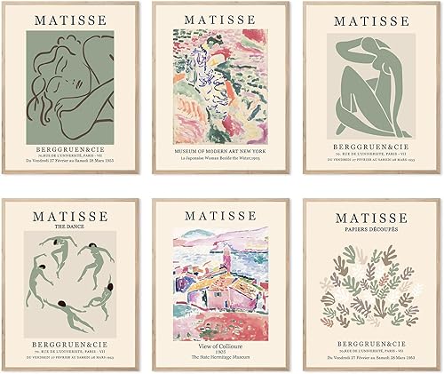 Master Wall Art Prints - Pósteres abstractos de arte de pared de Matisse, decoración de arte vintage, impresiones artísticas bohemias, decoración de