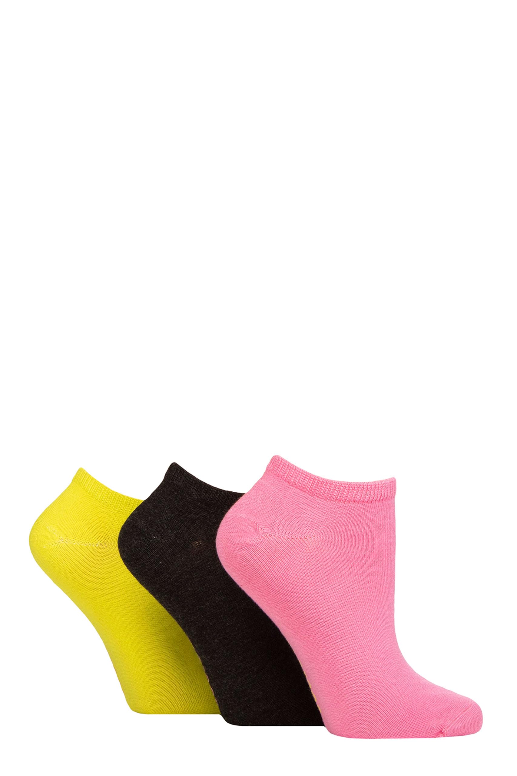 Sockshop Women's Lime Refresher Plain Bamboo Trainer Liners Pack Of 3 (Uk, Numeric, 4, 8, Regular, Regular, )