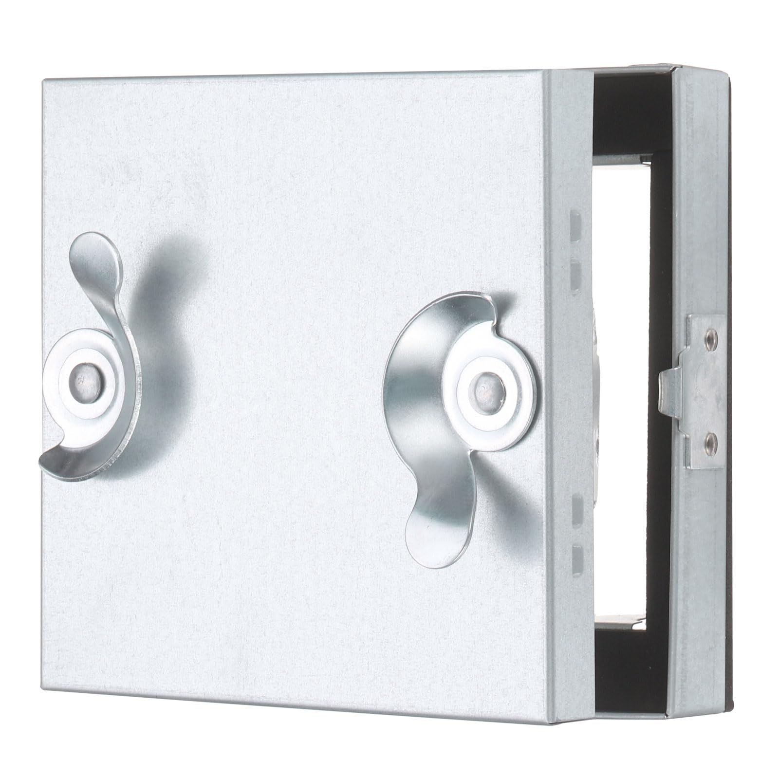 PATIKIL Galvanized Steel Access Panel, 6x6 Inch Insulated HVAC Duct Access Door with 2 Clasp Locks, Hinged Door and Rubber Gasket for Plumbing Electrical Box Cable Cover, Silver Tone