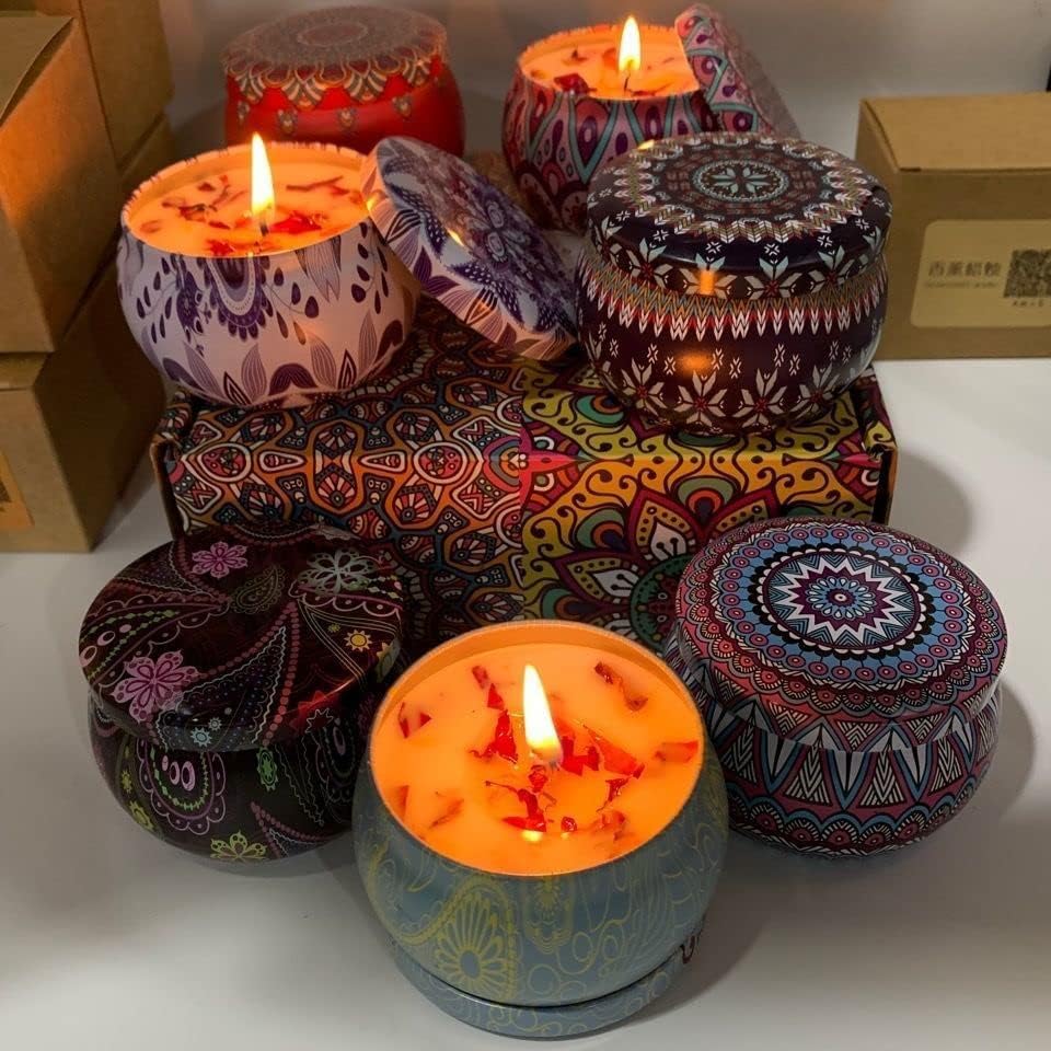 Miniatura 6 de Velas románticas de aromaterapia sin humo, velas de meditación sin humo, vela perfumada de lavanda de primera calidad, vela de cera de soja natural