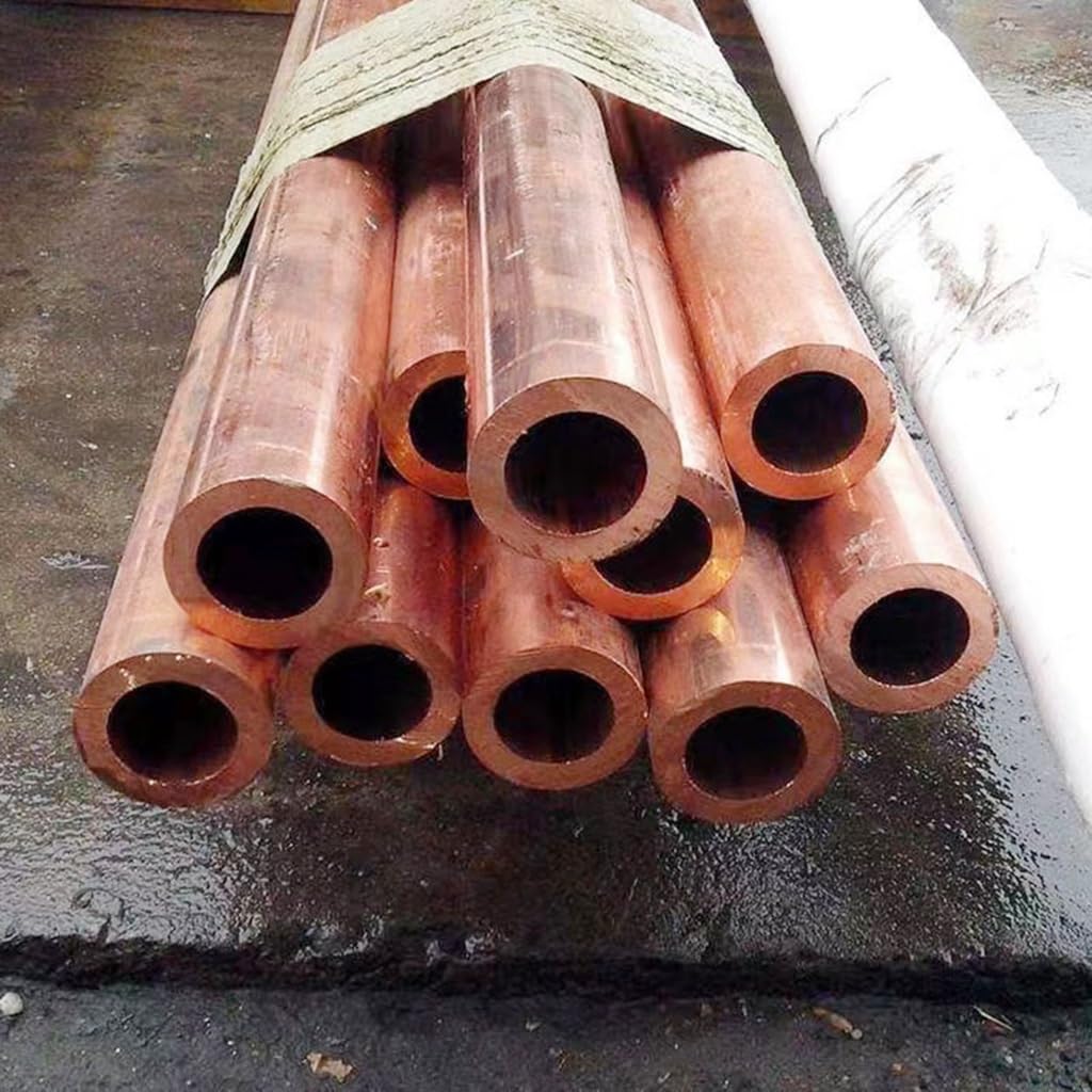 Tubo de cobre hueco capilar para proyectos de bricolaje y fontanería, 50 cm, diámetro exterior 8 mm, diámetro interior 6 mm