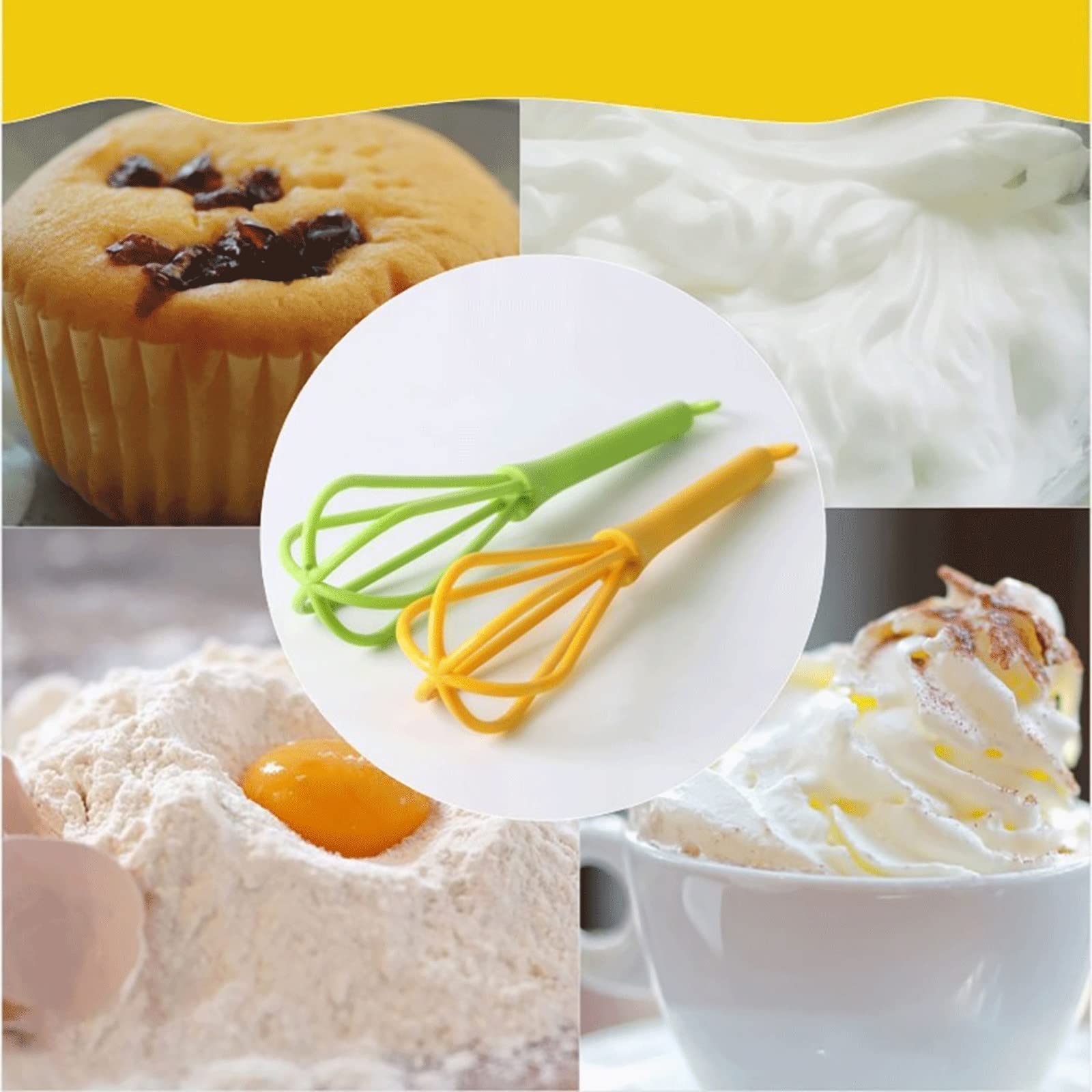 Mini batidor de huevos de plástico, multifunción, manual, cocina, crema, ensalada, accesorios de cocina, accesorios para hornear