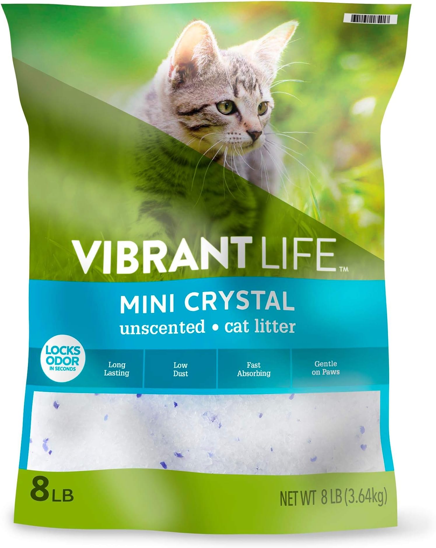 Cat Litter Ultra Premium Crystals Litter, Unscented Non Clumping Cat Litter 8-Lb