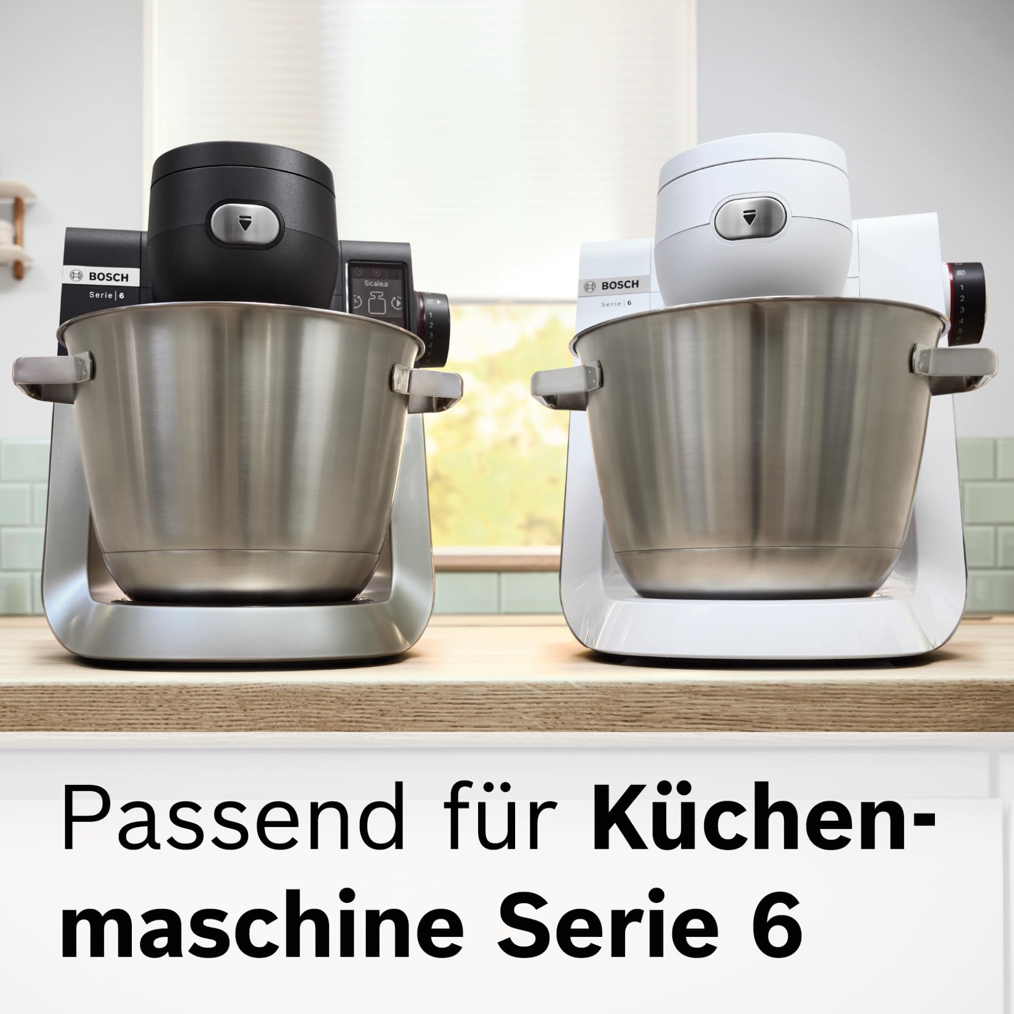Bosch Zubehör-Set MUZS6HA, passend für Küchenmaschine Serie 6, Fleischwolf, Lochscheibe 8 mm, Lochscheibe 3 mm, Wurstfüller-Aufsatz, Kebbe-Aufsatz, Adapter
