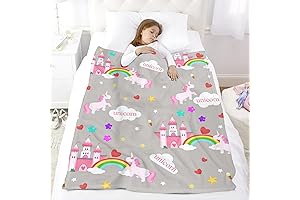 Warm Unicorn Blanket for Girls, Perfect for a Cozy Night's Sleep