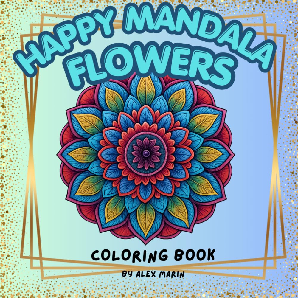 Happy mandala flowers