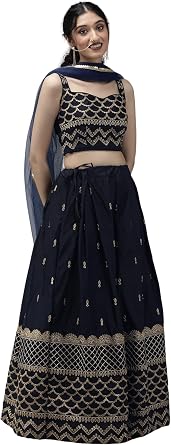 Fabcartz Readymade Embroidered Work Lehenga choli for Women Wedding Party Wear