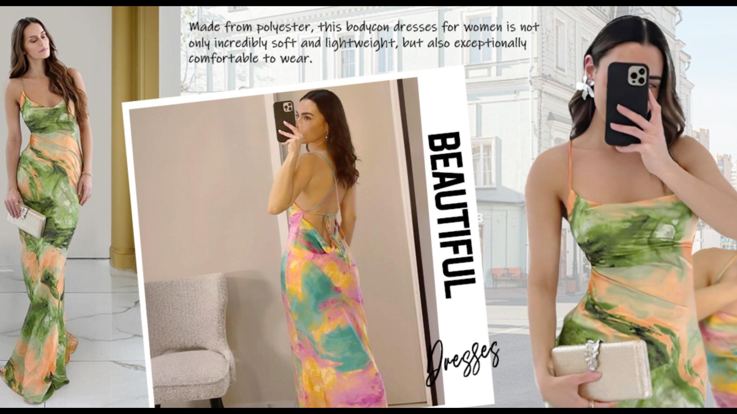 KOH KOH Vestido Largo Sin Tirantes Para Mujer, Estampado Floral, Vestido Largo De Cóctel De Verano, Azul Cielo Y Multicolor