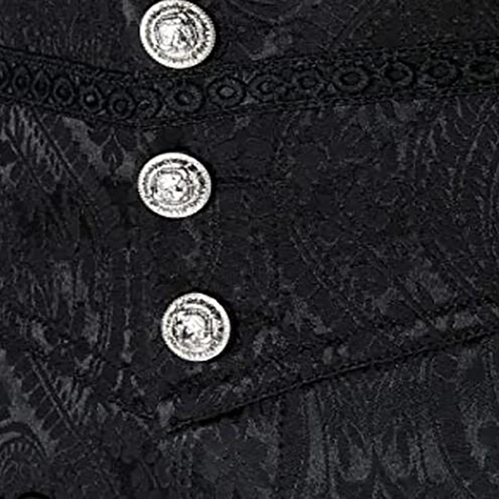 Generisch 2025 Pantalon gothique pour homme, costume de cosplay, pantalon victorien, court, rouge