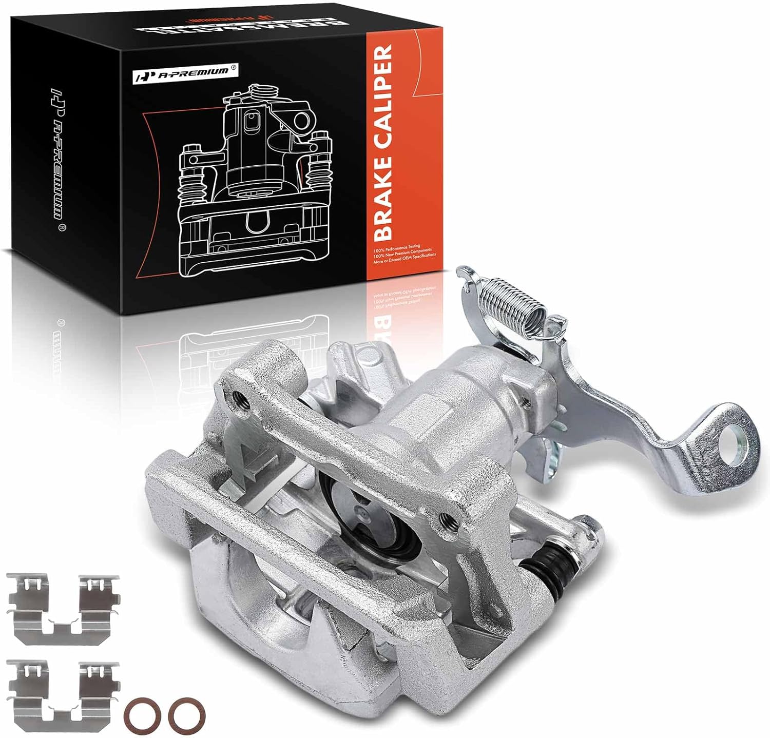 A-Premium Disc Brake Caliper Assembly with Bracket Compatible with Select Mazda Models - 3 2014-2018, 3 Sport 2014-2018 - Rear Left Driver Side