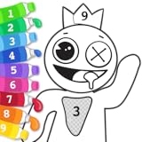 Halloween Color by Number: Party Monsters for Kids