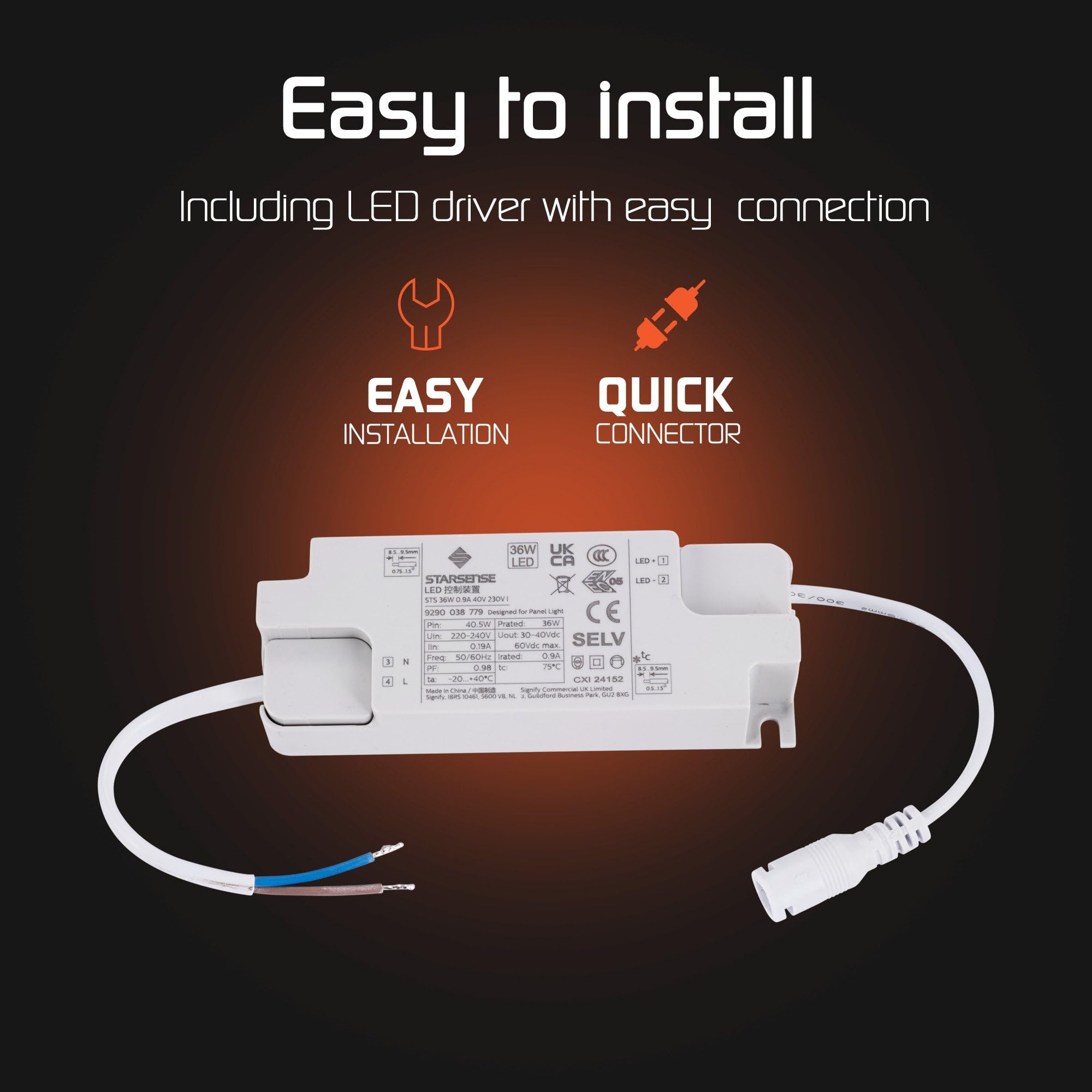 Ledvion - 6X Panel LED, 120x30, 36W, 3000K, UGR <22, 100lm/W, Luminaria empotrada incl., 3 años de garantía