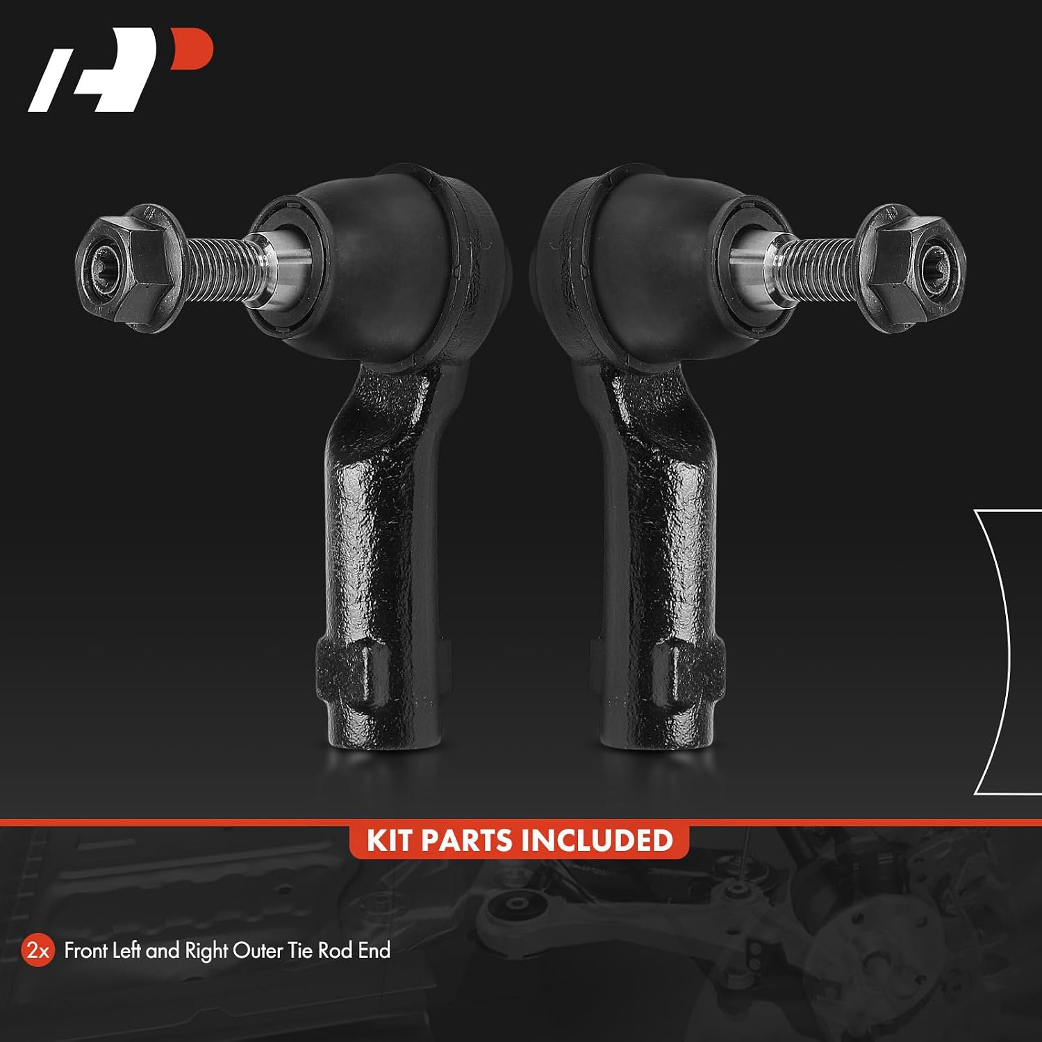 A-Premium 2 x Front Outer Tie Rod Ends, Compatible with Chrysler 200 2015-2017 & Dodge Dart 2013-2016