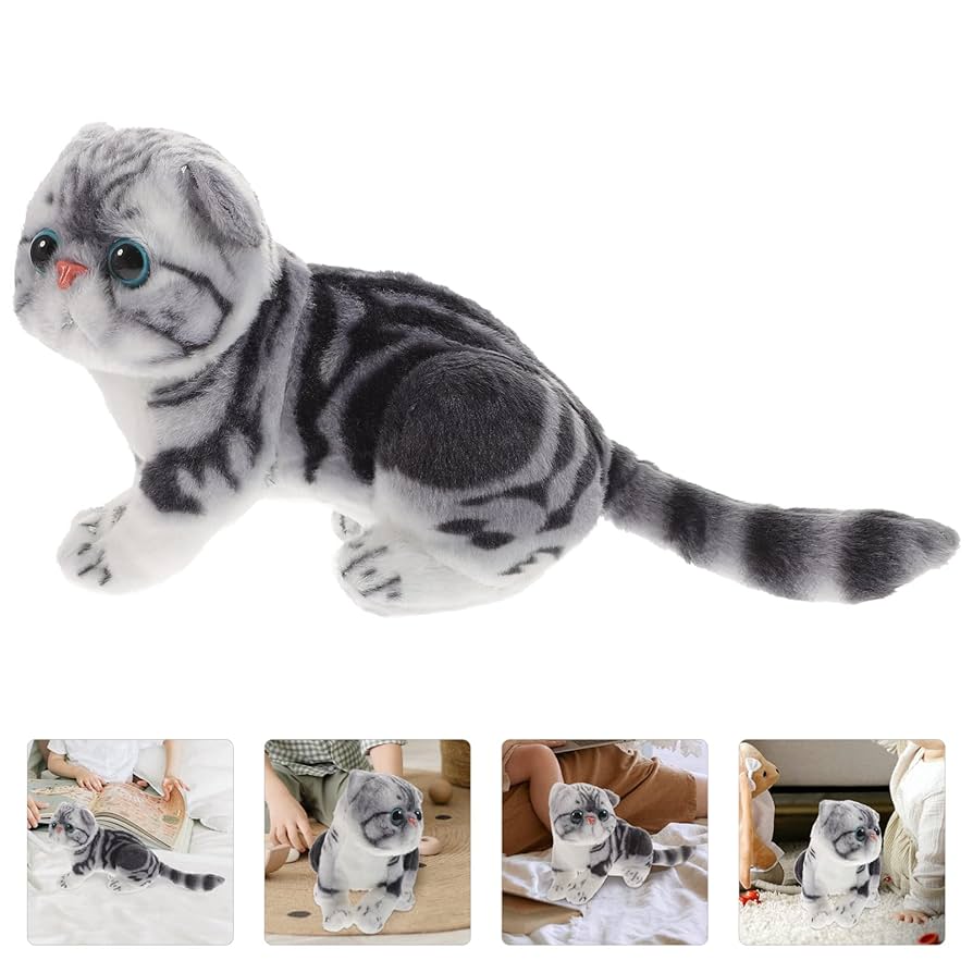 Amazon.co.jp: Totority ぶち猫ぬいぐるみ ぬいぐるみ猫の人形