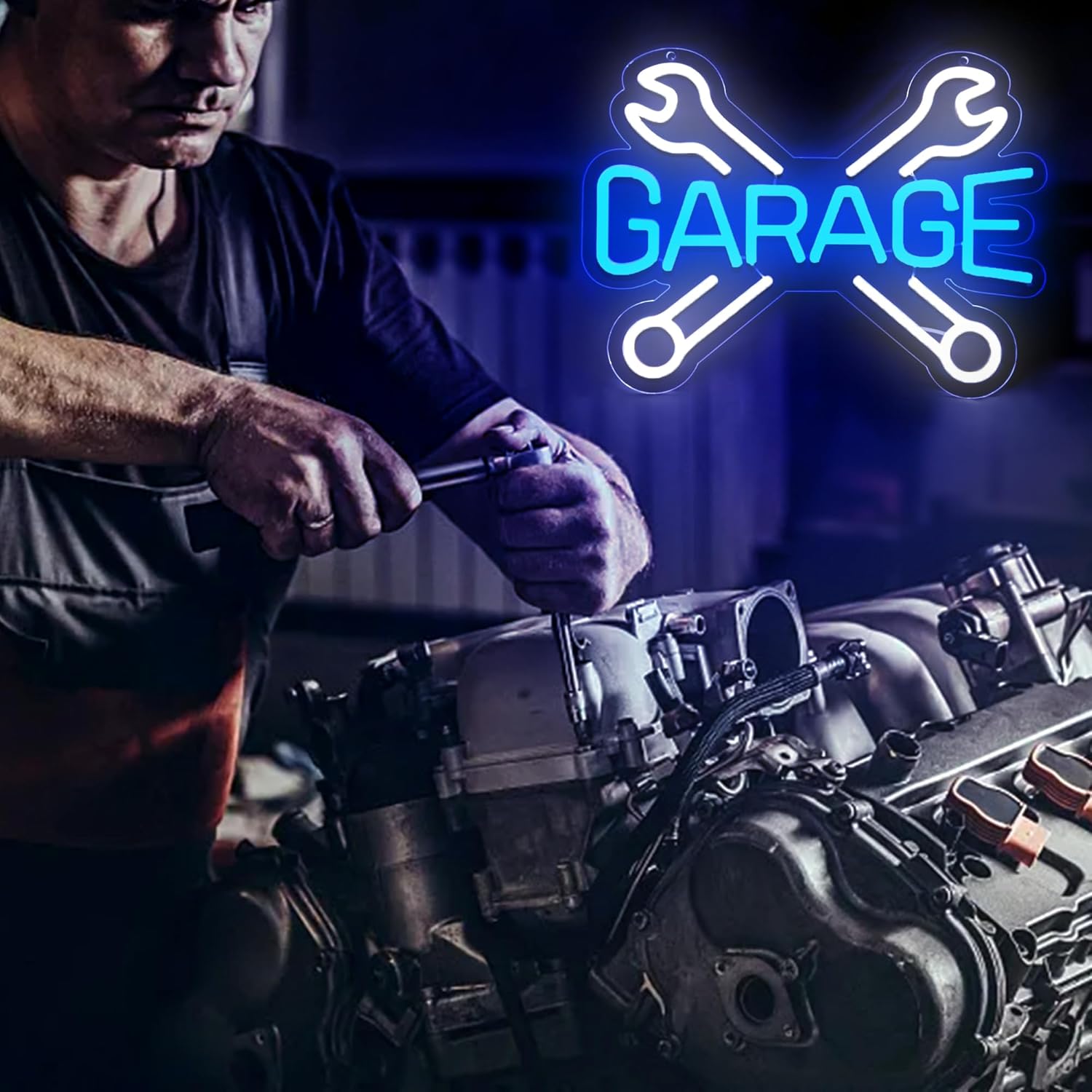 Garage Neon Sign Car Store Garage Led Sign Personalized Led Garage Light Sign for Wall Decor Custom Neon Sign for Man Cave Auto Repair Shop Workshop Birthday Gift,Size14.5 * 11inch(ZYLD074) - Image 5