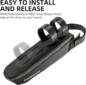 ROCKBROS Bike Frame Bag Top Bike Tube Bag Small Aerodynamic Black