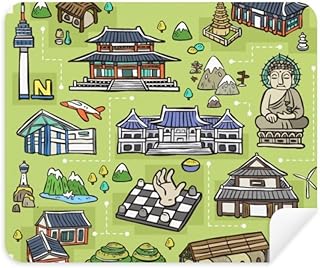 Famous Tourist Attractions in South Korea Cleaning Cloth Screen Cleaner 2pcs Suede Fabric