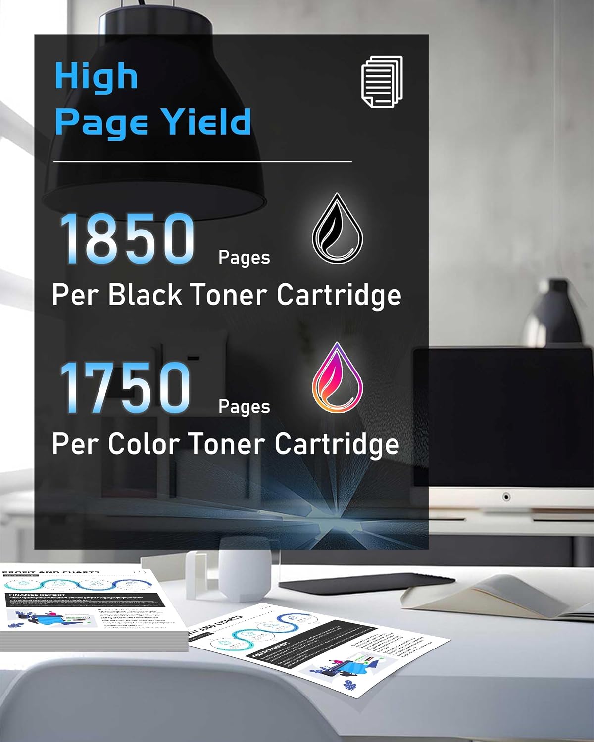 206A Toner Cartridges 4 Pack Set (Black Cyan Magenta Yellow) High Yield Replacement for HP 206A 206X Toner Work for Color Laser Jet Pro MFP M283fdw M283cdw M283fdn M282nw Pro M255dw M255nw Printer