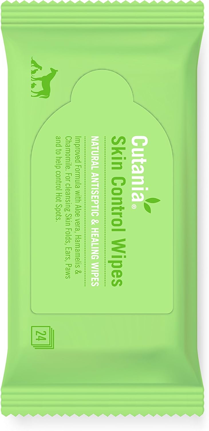 VETNOVA Cutania Dermatological Wipes - Skincontrol VN-1026 - 24 Count - Sensitive Skin - Acid-Based - Specialized Skin Care