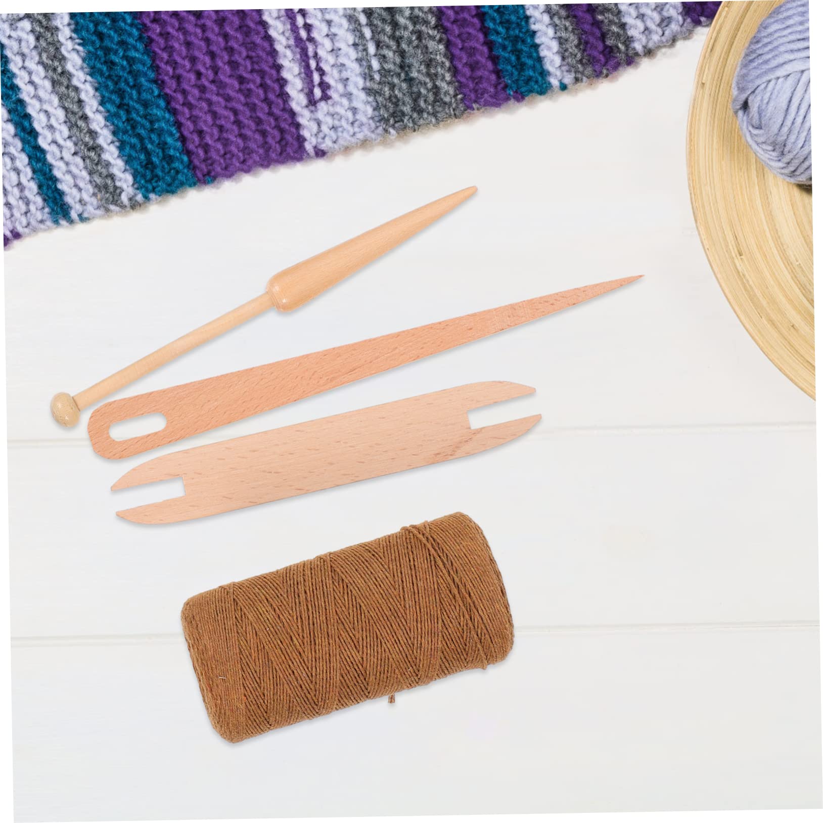Gogogmee DIY Knitting Tool Set Wooden Shuttle Knitting Needle Home Rope Loom Sewing Accessories