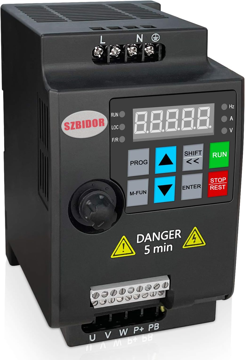 Single Phase VFD Speed Controller 220V 1.5KW 2HP 7A, Professional Variable Frequency Drive Converter for Spindle Motor Speed Control