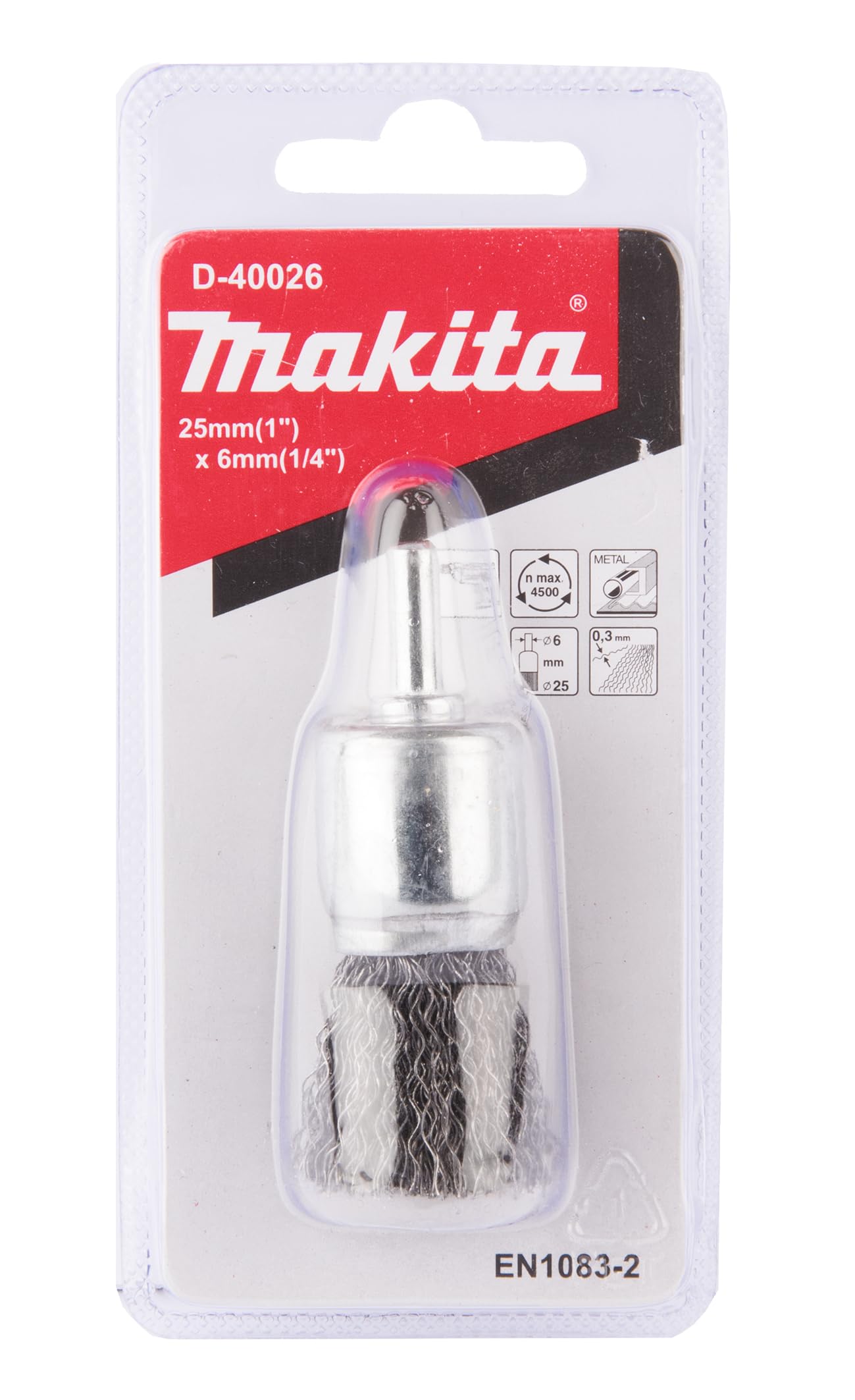 CEPILLO DE ALAMBRE ONDULADO CON VASTAGO 1X0.012X1/4 LATONADO