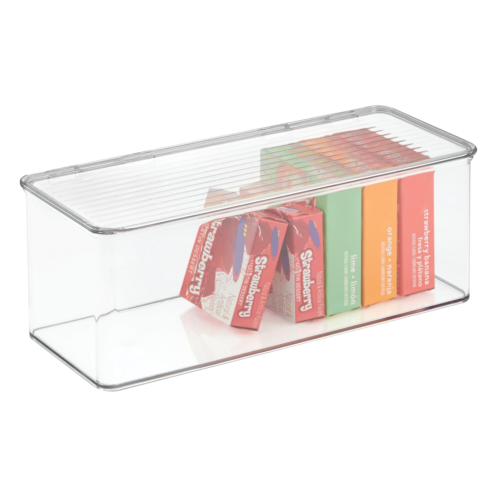 Interdesign Clear Idesign Recycled Plastic Stackable Pantry Storage Bin With Lid –