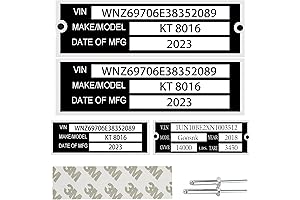 Custom Engraved Aluminum VIN Plate Replacement for Trailers (3.94" x 1.38")