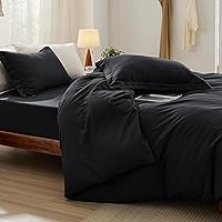 Vista 108 de Bedsure - Juego de ropa de cama de 2 piezas con 1 funda de edredón y 1 funda de almohada, extrasuave, prelavado, con cremallera, sin edredón
