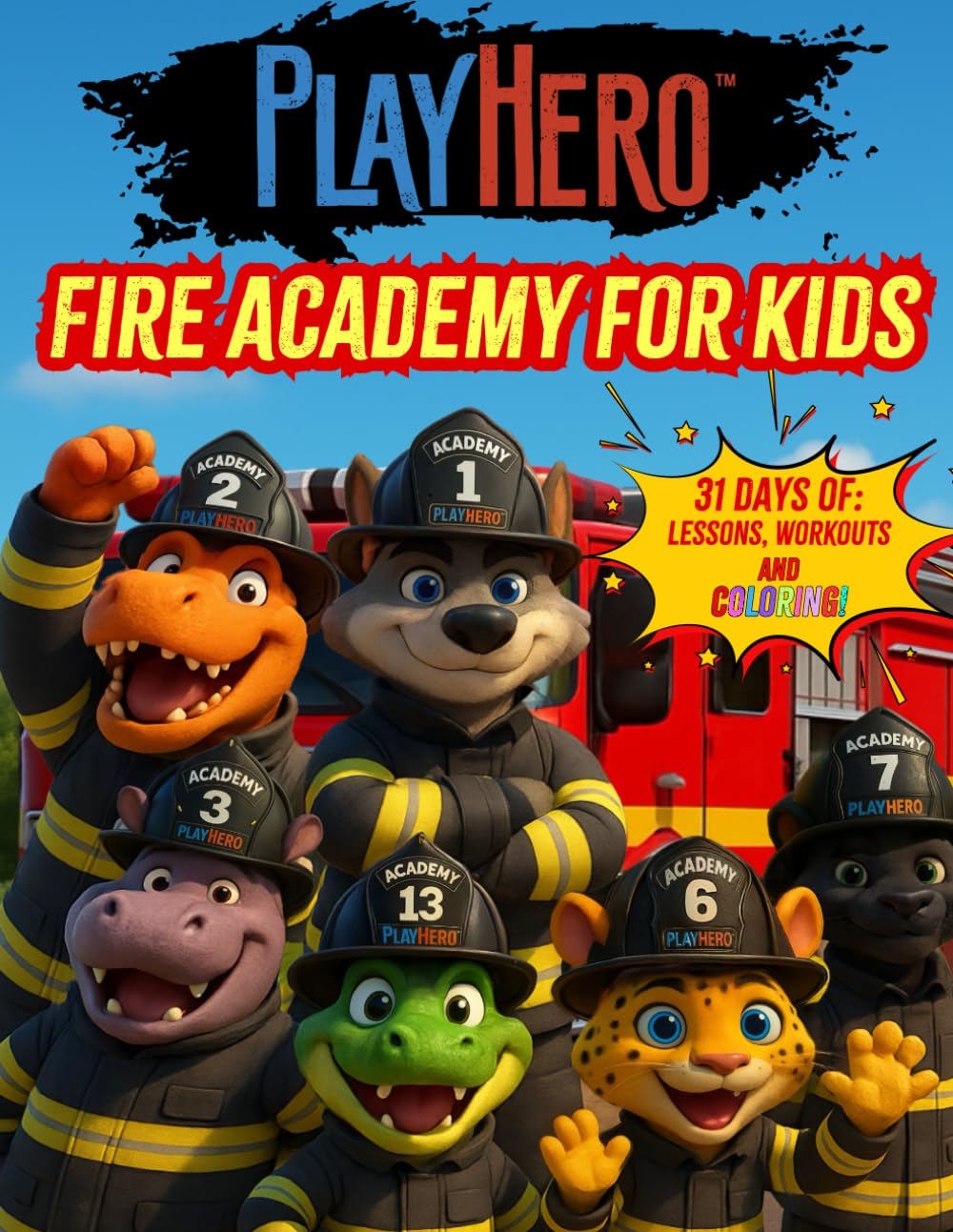PlayHero Fire Academy For Kids: Firefighter Activity Book for Kids