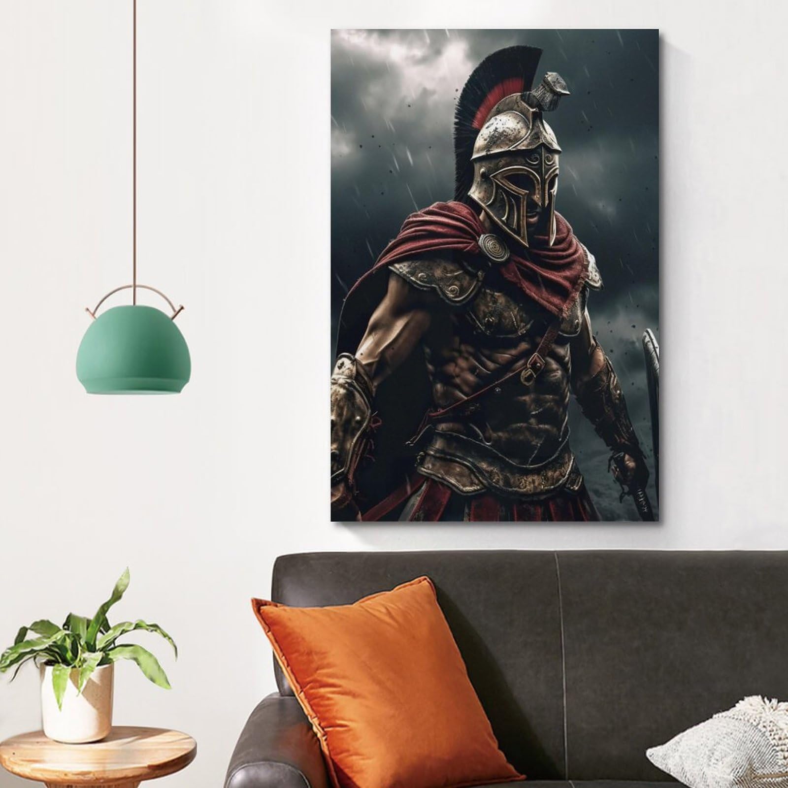 Toile Déco Cavaliers Guerriers 60x80 Cm - Impression Artistique Sans Cadre Pour Mur