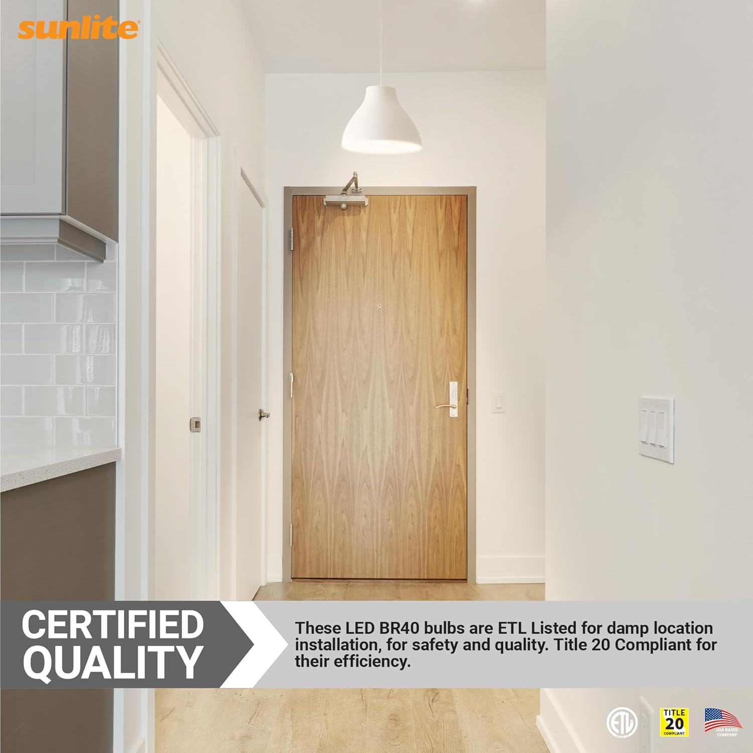 Sunlite 81489 LED BR40 Reflector Light Bulb, 12 Watts (85 Watt Equivalent), 120V, 1150 Lumens, Medium E26 Base, 90 CRI, Dimmable, Title-20 Compliant, ETL Listed, 6 Pack, 4000K Cool White