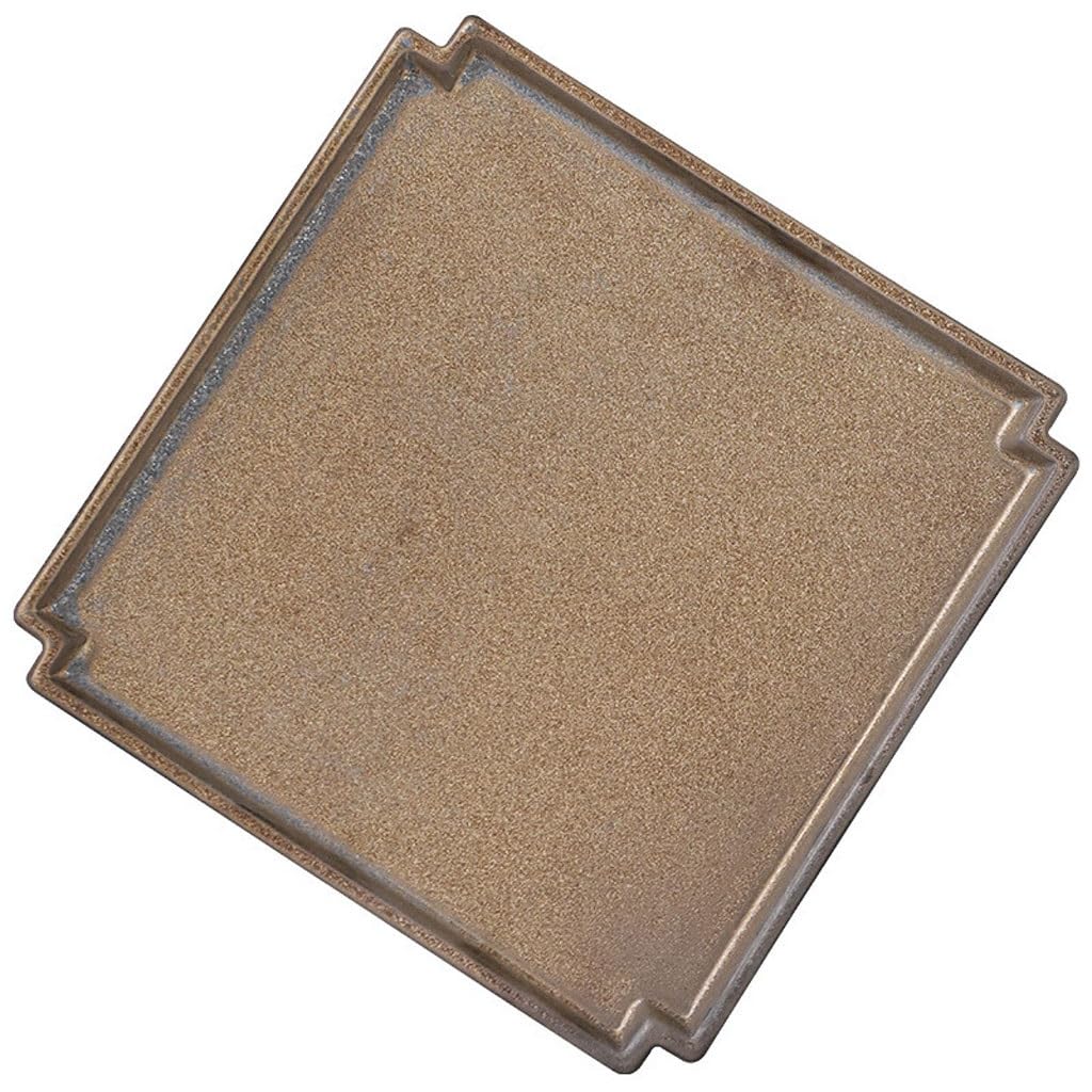 Bandeja de té de Kung Fu de 19,6 x 19,6 x 1,5 cm, cuadrada, de cerámica, retro, para el hogar, oficina, bar