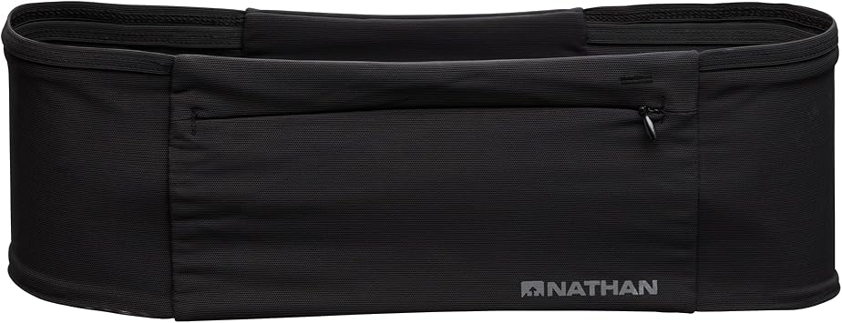 Nathan Zipster Max Running Belt, Running Belts for Women and Men, Bounce-Free Waist Pack with Extra Large Zipper Pocket, Smartphone Storage, Walking, Gym, Hiking
