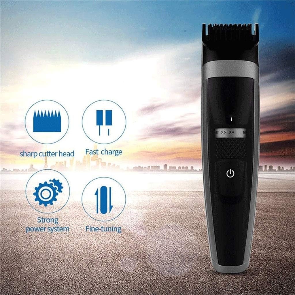 Rechargeable Hair Clipper, Men's Washable, Professional Blade, Adult Shaving (Black)