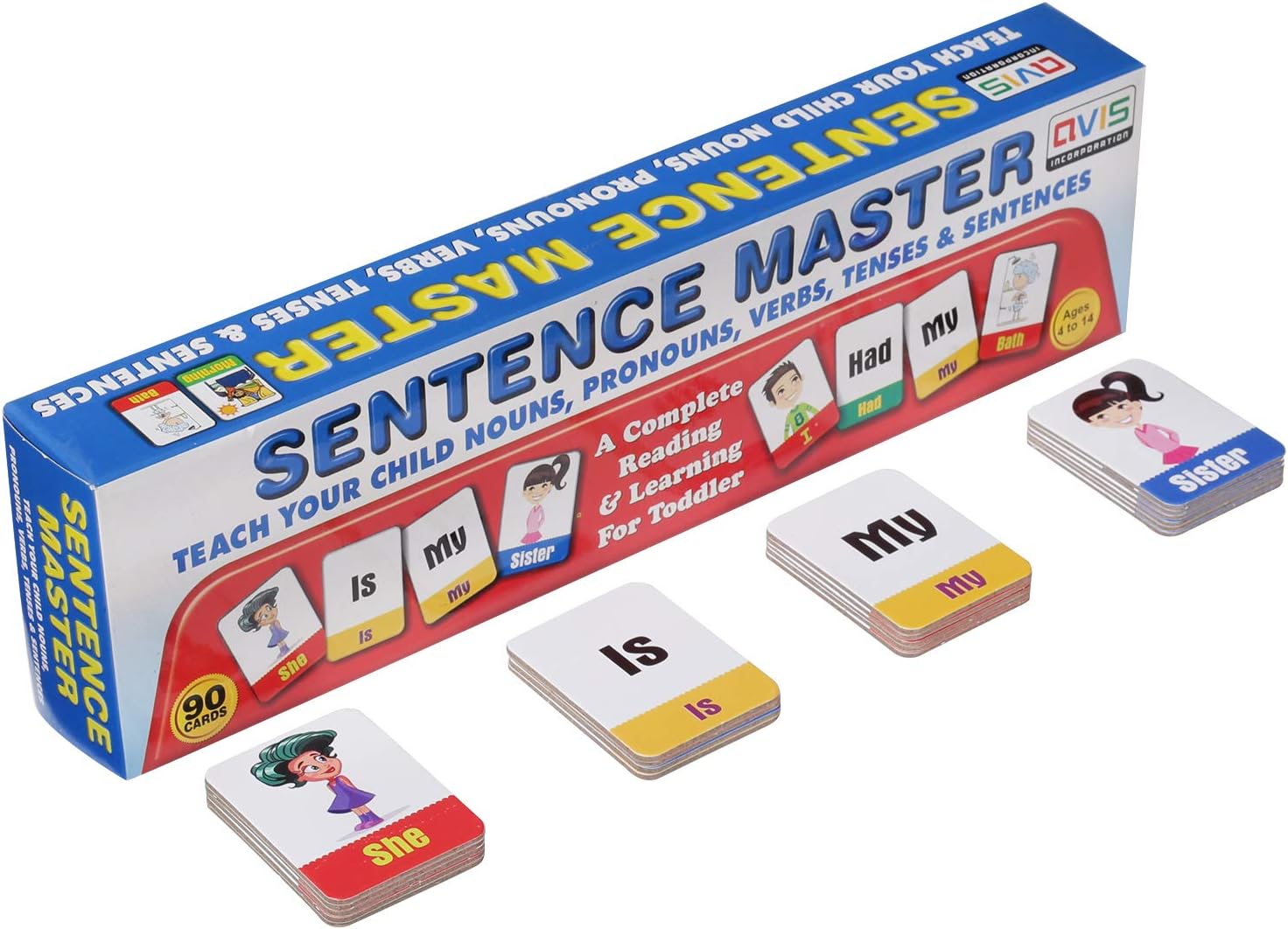 TOYZTREND Sentence Master: Interactive Language Learning Toy For Kids|Develop Language Skills, Construct Sentences|Nouns, Verbs, Tenses|Fun And Educational Toy For Toddlers,Multicolor