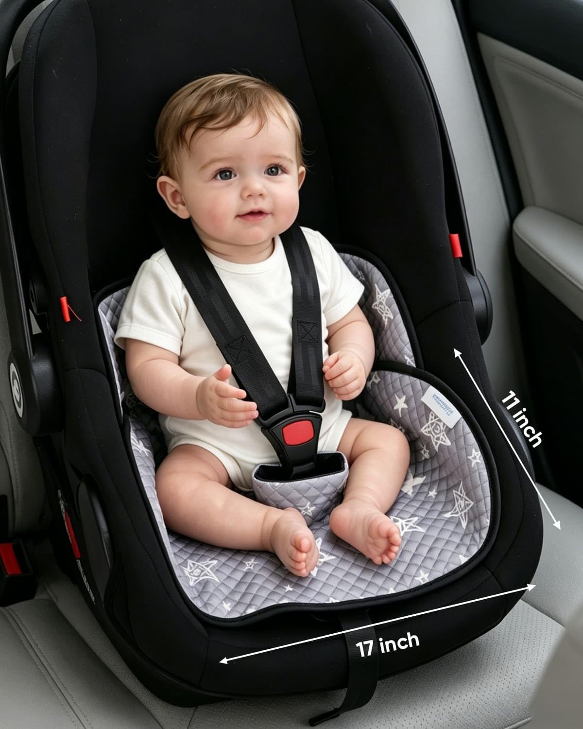 Wasserdichte Baby-Piddle Pads für Autositz, Töpfchentraining, Autositzschutz, wasserdicht, schützt vor Urinieren, auslaufsicher und waschbar, Grauer Stern