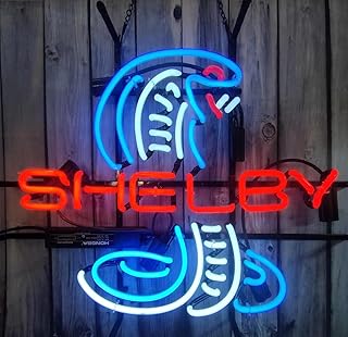 Real Handmade Neon Light Shelby Cobra Neon Signs for Office Hotel Cafe Party Man Cave Neon Light Art Wall Lights 24 X 20 Inches
