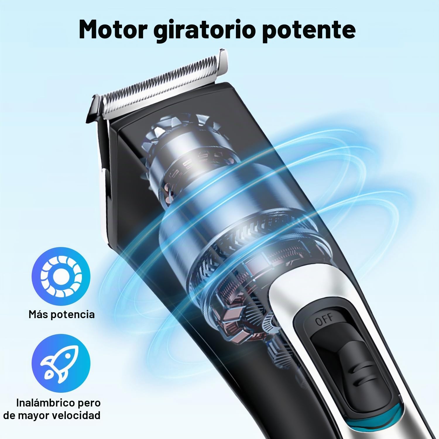 HTC Cortapelos y recortadora de barba para hombre, kit de corte de pelo eléctrico profesional todo en uno, totalmente lavable, con cable e inalámbrico, con recortadora para el cuidado del cabello y el