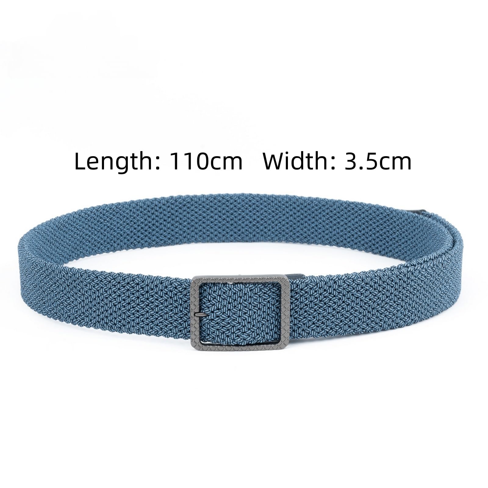 Taktische Gürtel Herren Gewebter No-Punch-Doppelschicht-elastikband-Gurt Für Golf-Sporthosen Herren-dunkelblau-110cm