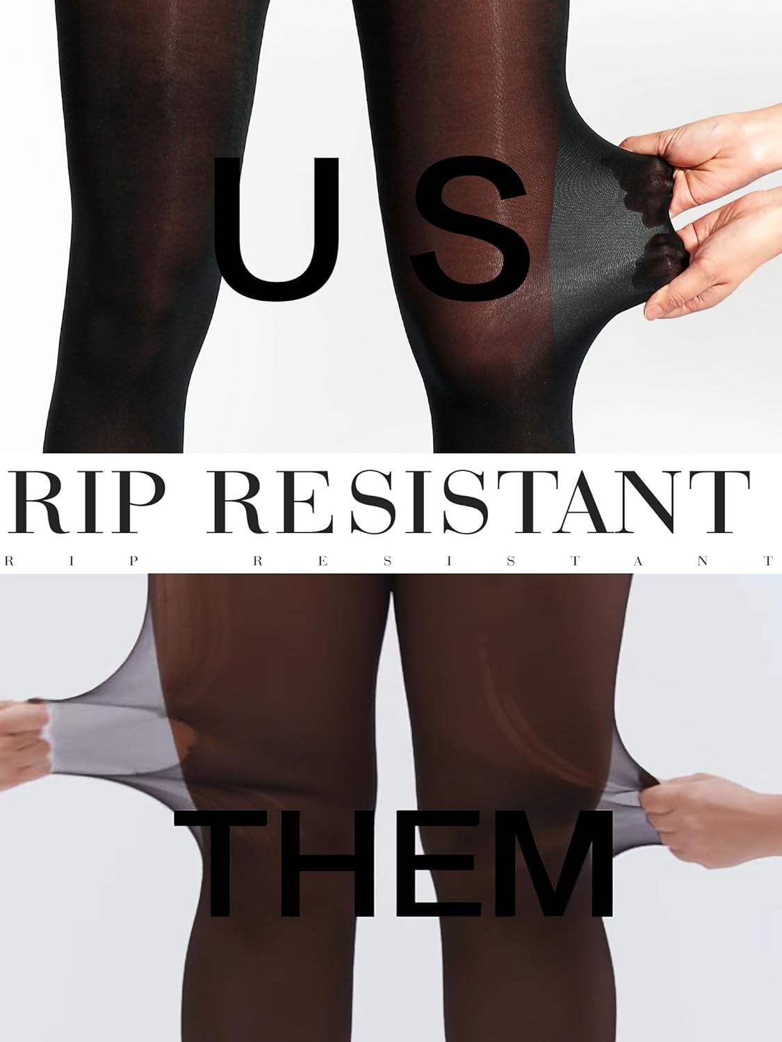 Unbelievable Durability Tights, Rip Resistant Pantyhose, 2Pcs Semi Sheer High Waist T-Crotch Pantyhose for Women - Image 3