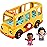 Fisher-Price Little People Toddler Toy School Bus Musical Push-Along Vehicle with 2 Figures for Pretend Play Ages 1+ Years