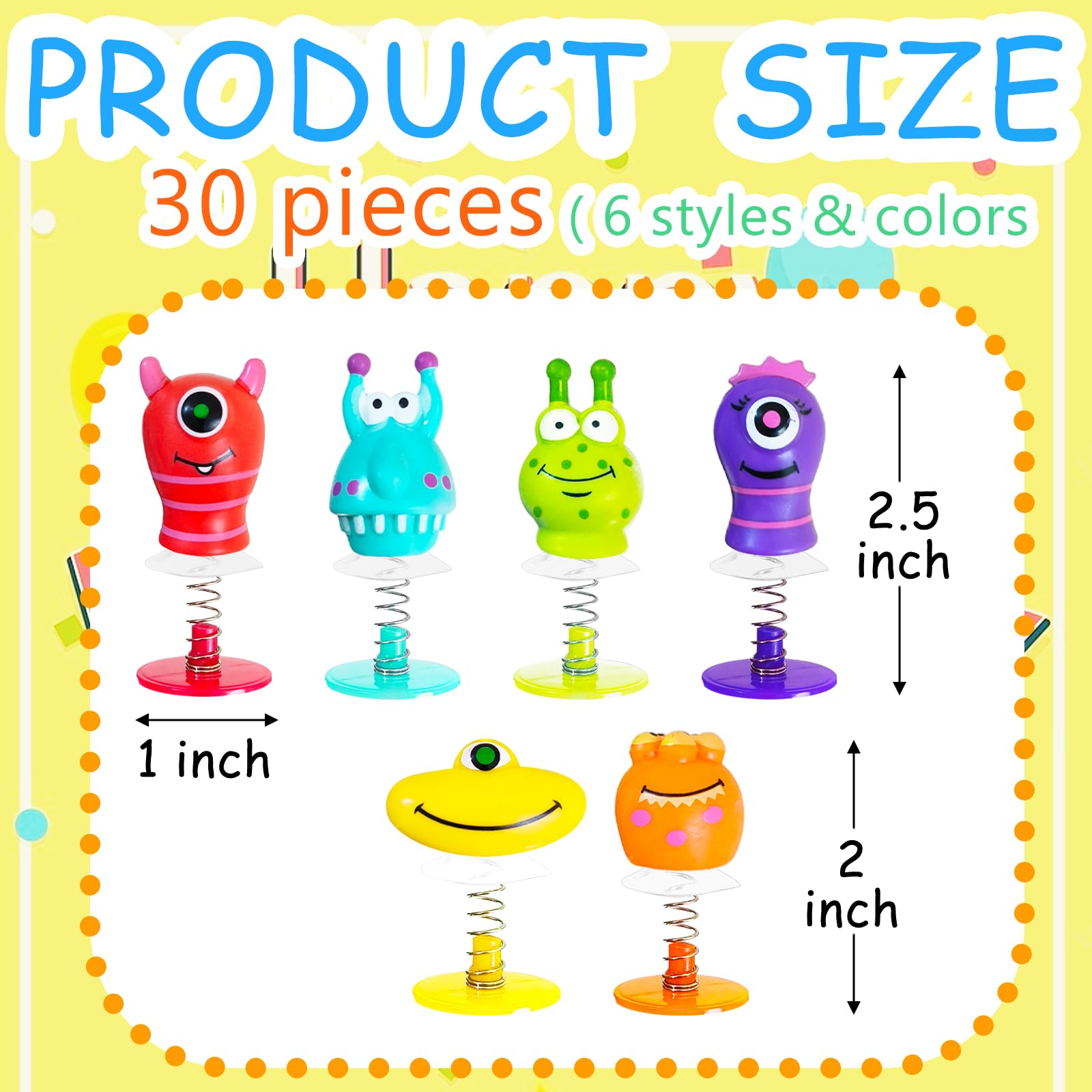 Cmaqpw 30 PCS Spring Launchers Toys,Big Eye Monster Jumping Popper Toy,Pop Up Bouncy Spring Toys for Kids,Pinata Toys,Goodie Bags,Easter Stuffers,Classroom Prizes Rewards