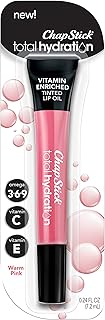 ChapStick Total Hydration Vitamin Enriched Tinted Lip Oil, Warm Pink, 0.24 Ounce