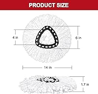Vista 7 de O-Ceda Easy Wrin Spin Mop Reemplazo – Paquete de 8 cabezales de mopa giratoria de microfibra, repuestos de limpieza fáciles