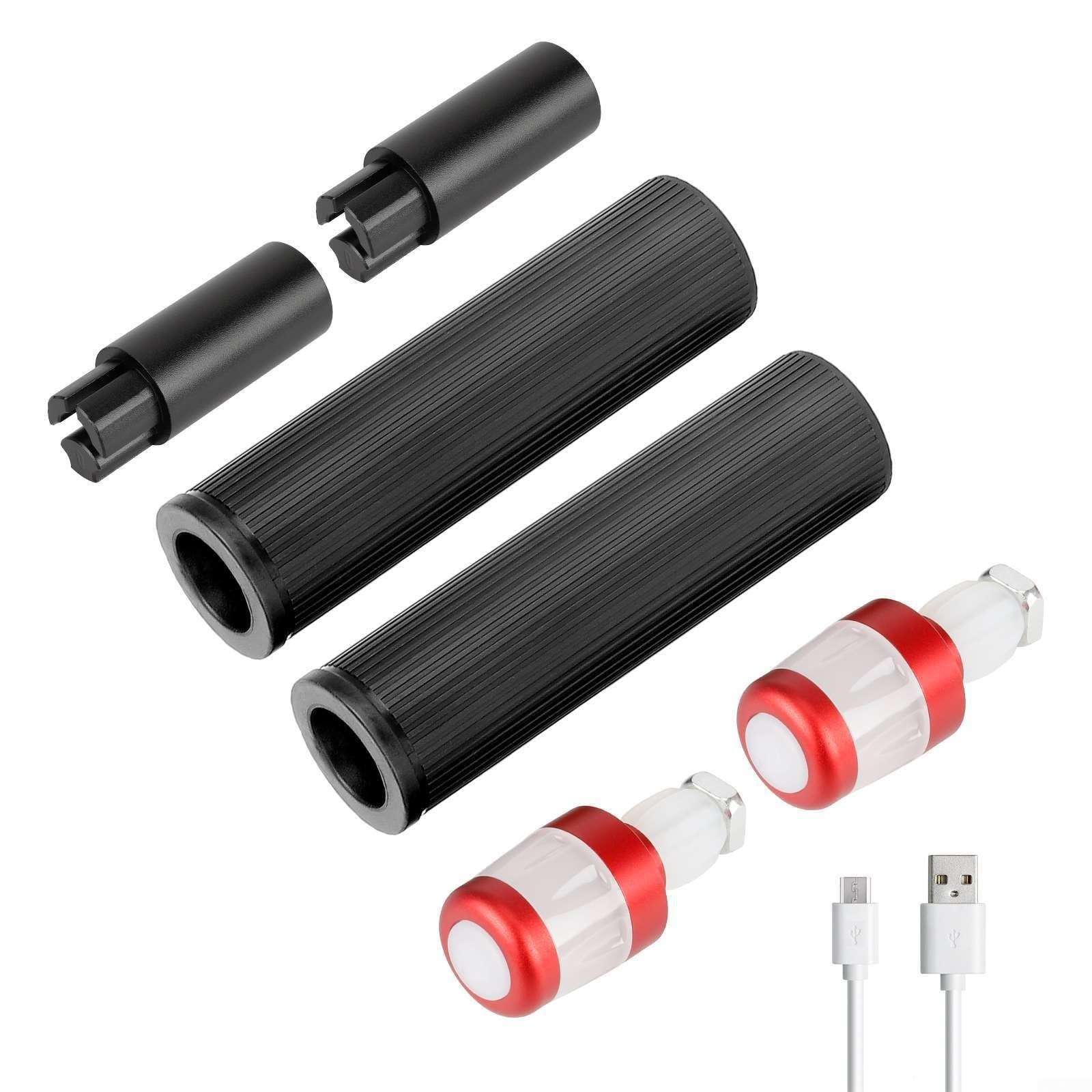Barre d'extension de bande lumineuse LED avec poignée en silicone pour Xiaomi M365 et trottinette Ninebot, prise en main ergonomique et amélioration de la visibilité (B)