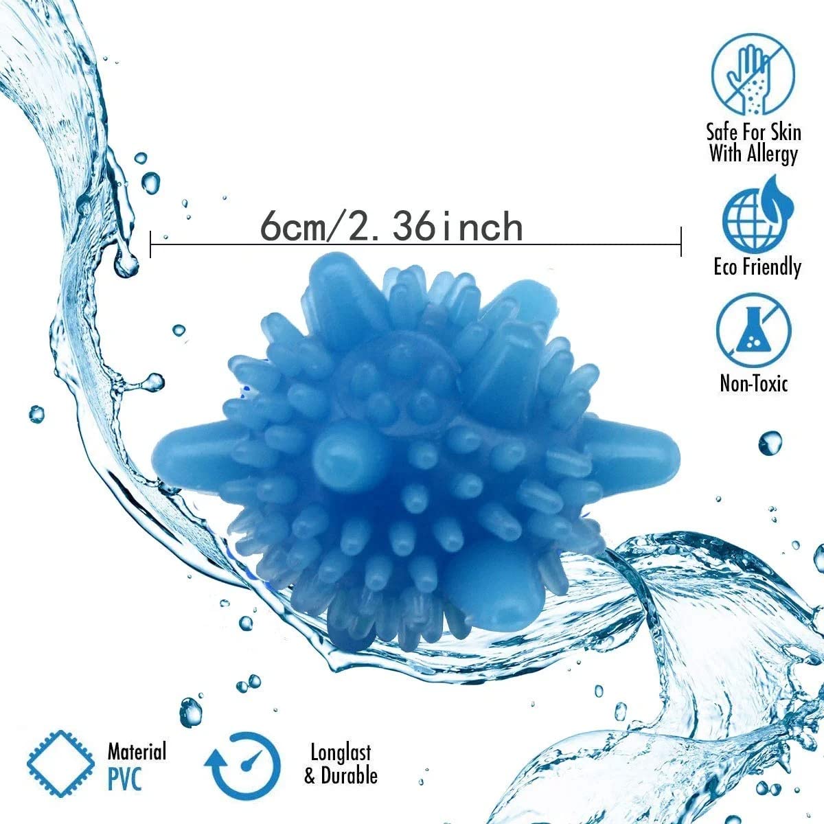 M2 ENTERPRISE Polyvinyl Chloride Washer Balls,Reusable Tangle-Free Eco-Friendly Laundry Scrubbing Balls,Solid Colorful Laundry Washing Balls Enhance Your Machine Cleaning Power (15 Pcs)